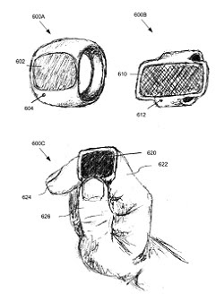 Una rappresentazione dell'anello di Apple dalla domanda di brevetto - Per gentile concessione del Patent and Trademark Office degli Stati Uniti.