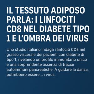 ADA 2025 Il tessuto adiposo parla: i linfociti CD8 nel diabete tipo 1 e l’ombra dei virus