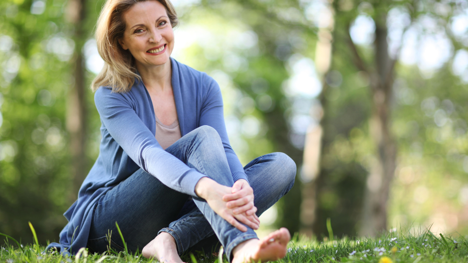 Donna con diabete tipo 1 felicemente in menopausa